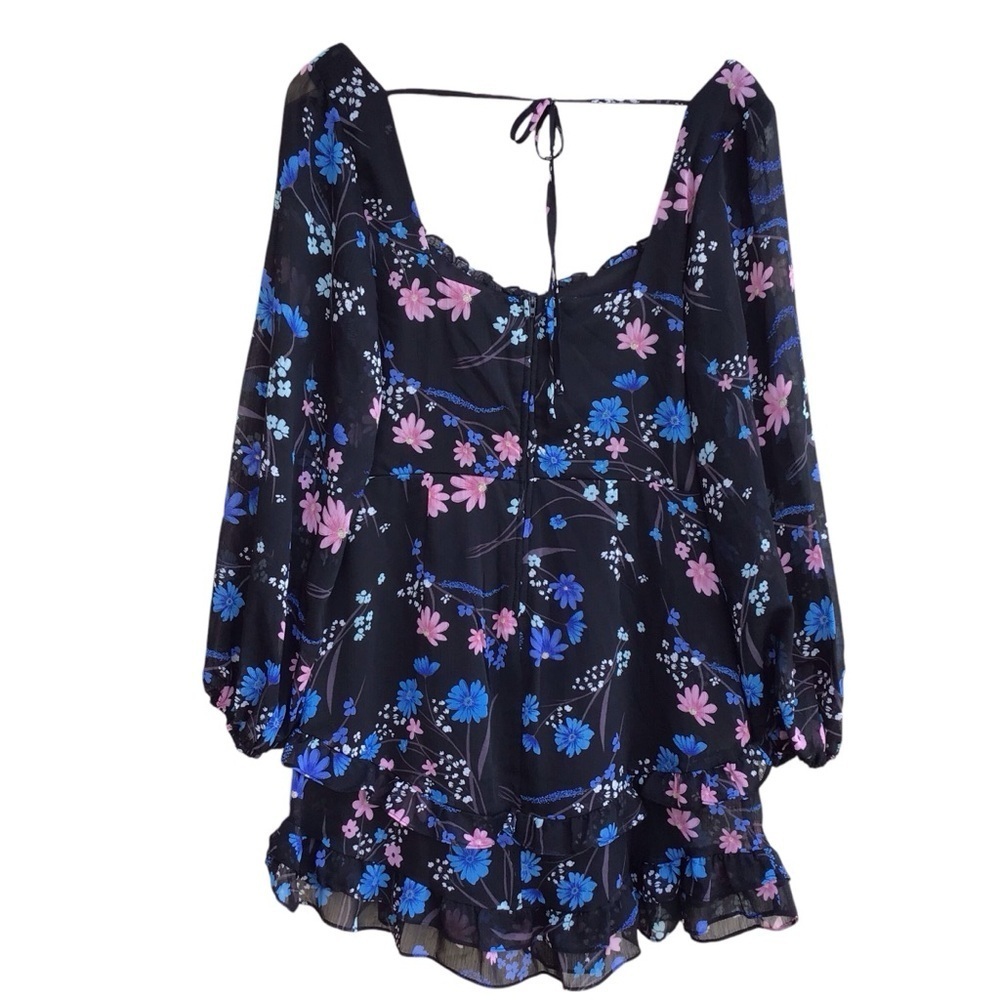 B Darlin Emma Printed Ruffle Dress NEW - Picture 7 of 11